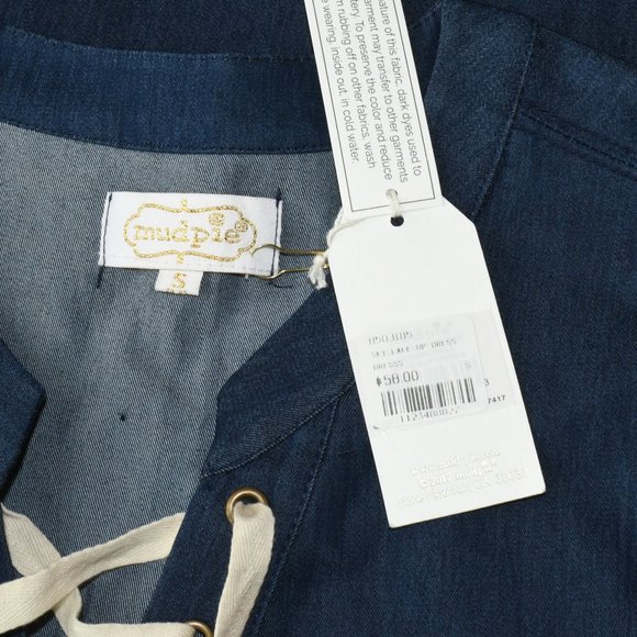 Mud Pie Blue Denim Dress NWT - Picture 3 of 3